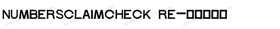NumbersClaimcheck Re字体转换